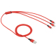 Câble De Charge 3 En 1 USB Vers Lightning USB-C Et Micro-USB En Nylon Tressé 120 cm Pour Smartphones - www.yonis-shop.com