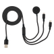 Câble De Charge 3 En 1 Pour iPhone Et Apple Watch Charge 3 Appareils Transfert De Données USB-C Tressé 1 m Noir - www.yonis-s...
