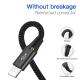 Câble De Charge 4 En 1 3.5 A 1.2 M Tressé Nylon USB C 8 Pin Micro USB Pour Smartphones