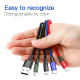 Câble De Charge 4 En 1 3.5 A 1.2 M Tressé Nylon USB C 8 Pin Micro USB Pour Smartphones