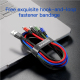 Câble De Charge 4 En 1 3.5 A 1.2 M Tressé Nylon USB C 8 Pin Micro USB Pour Smartphones