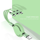 Câble De Charge Et Synchronisation 3 En 1 USB Vers USB C 8 Pin Et Micro USB Rétractable En Silicone Liquide 3.5 A