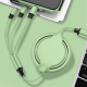 Câble De Charge Et Synchronisation 3 En 1 USB Vers USB C 8 Pin Et Micro USB Rétractable En Silicone Liquide 3.5 A