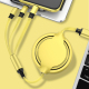 Câble De Charge Et Synchronisation 3 En 1 USB Vers USB C 8 Pin Et Micro USB Rétractable En Silicone Liquide 3.5 A