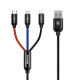 Câble De Charge 3 En 1 3,5 A Tressé 1,2 m Micro USB Lightning USB-C Pour Android Et Apple - www.yonis-shop.com