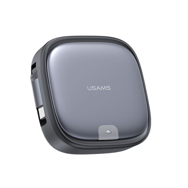 Câble De Charge Et De Données 6 En 1 Télescopique USB Type C 8 Pin Micro USB Avec Boîtier De Rangement 60 W 1 M