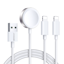 Câble De Charge 3 En 1 USB Pour iWatch Avec Double Connecteur 8 Broches Charge Magnétique 3200 GS Et Recharge Simultanée De 3 Appareils