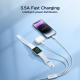 Câble De Charge 3 En 1 USB Pour iWatch Avec Double Connecteur 8 Broches Charge Magnétique 3200 GS Et Recharge Simultanée De 3