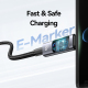 Câble De Charge Rapide 6 En 1 60 W Avec Affichage LED Puce E Marker Et Fil Tressé 1.2 M