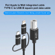Câble Imprimante USB 3 En 1 Pour Instruments MIDI USB-C Micro USB 8 Pin Vers USB-B 2.0 1 m һәққ