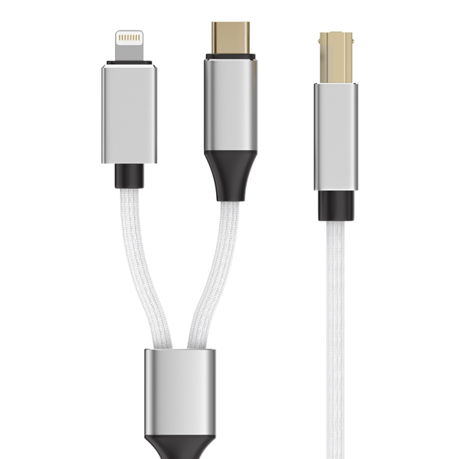 Câble USB MIDI Et Imprimante 2 En 1 USB C Et 8 Broches Vers USB B Pour Instruments Électroniques 1 m
