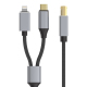 Câble USB MIDI Et Imprimante 2 En 1 USB C Et 8 Broches Vers USB B Pour Instruments Électroniques 1 m