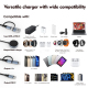 Câble De Charge Rapide 100 W Pour Trois Appareils Entrées USB A USB C Sorties Type C 8 Pin Et Montre Tressé En Nylon 1 Mètre