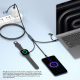 Câble De Charge Rapide 100 W Pour Trois Appareils Entrées USB A USB C Sorties Type C 8 Pin Et Montre Tressé En Nylon 1 Mètre