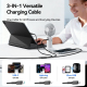 Câble De Charge 3 En 1 Pour 8 Pin USB-C Et Micro USB Jusqu’à 3A Charge 3 Appareils À La Fois PVC Flexible Résistant