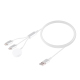 Câble De Charge Magnétique 3 En 1 8 Broches Pour Téléphone Et Montre Charge Simultanée 1 m Blanc Résistant À La Torsion