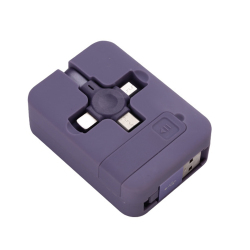 Câble 3 En 1 USB 8 Pin Micro USB USB-C Télescopique 1 m Avec Support Mobile Et Rangement Intégré - www.yonis-shop.com