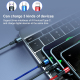 Câble USB 3 En 1 De Charge Rapide Et Transfert De Données 8 Pin USB C Micro USB 5A Tressé Avec Protection Surcharge