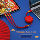 Câble USB 3 En 1 Rétractable 3 A 120 cm Pour Charge Et Données Avec Connecteurs 8 Broches USB C Et Micro USB