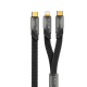 Câble De Données Magnétique 2 En 1 USB-C Vers USB-C Et 8 Pin 65 W 480 MB/S 120 Cm Tressé Anti-Emmêlement