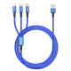 Câble De Charge 3 En 1 USB Type-C 8 Pin Micro USB 3A Tressé Nylon 1,2 m Transmission 480 Mbps - www.yonis-shop.com