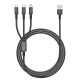 Câble De Charge 3 En 1 USB Type-C 8 Pin Micro USB 3A Tressé Nylon 1,2 m Transmission 480 Mbps - www.yonis-shop.com