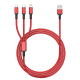 Câble De Charge 3 En 1 USB Type-C 8 Pin Micro USB 3A Tressé Nylon 1,2 m Transmission 480 Mbps - www.yonis-shop.com