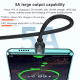 Câble De Charge Rapide Tressé 3 En 1 8 Pin Micro USB USB C 1,2 M 66 W Jusqu’à 5 A