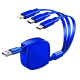 Câble De Charge 3 En 1 Rétractable USB Vers USB C 8 Broches Et Micro USB 3.5 A Max Pour Charge Et Données