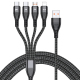 Câble De Charge Rapide 4 En 1 66 W 6 A Pour 4 Appareils À La Fois 8 Pin Micro USB Double USB C 2 M Tressé