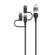 Câble Multi Connecteurs USB Type C 8 Pin Micro Pour Charge Rapide PD QC Puissance 60 W Données 480 Mbps Nylon Tressé