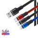 Câble De Charge 3 En 1 40 W 5 A USB 8 Pin USB-C Micro USB 118 cm Compatible Smartphones Et Tablettes - www.yonis-shop.com