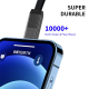 Câble De Charge 4 En 1 USB A USB C Et 8 Pin 60 W Pour Charge Rapide Et Données Tressé 15 Cm
