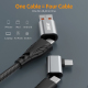 Câble De Charge Rapide 4 En 1 100 W USB A USB C 8 Pin Avec Puce E Marker Et Tresse Nylon 1 m