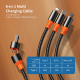 Câble De Charge Multifonction 6 En 1 Pour Smartphones Et Tablettes Charge Rapide 5 A Type-C 8 Pin Micro USB Tressé