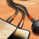 Câble De Charge Multifonction 6 En 1 Pour Smartphones Et Tablettes Charge Rapide 5 A Type-C 8 Pin Micro USB Tressé