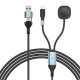 Câble De Charge Rapide PD 2 En 1 Pour Téléphone Et Apple Watch Jusqu’à 100 W Transmission De Données 480 Mbps 2 M
