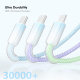Câble De Charge Rapide 3 En 1 120W 6A Avec USB C Et 8 Broches Tressé En Nylon Pour Smartphones Et Tablettes - www.yonis-shop.com