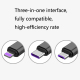 Câble De Charge 3 En 1 2 Pièces USB C Micro USB 8 Pin Charge Rapide Protection Contre La Surcharge 1 2 M