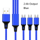Câble De Charge 3 En 1 Charge Rapide Micro USB USB C Et 8 Pin 1 Mètre 20 Protection Anti Surcharge Lot De 2