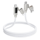 Câble De Charge Et Données 4 En 1 240W PD 3.1 Avec Affichage Numérique 1.2 m Tressé Type-C 8-Pin