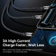 Câble De Charge Et De Transfert De Données 3 En 1 USB Vers 8 Pin Type C Et Micro USB 3 A Tressé