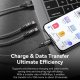 Câble De Charge Et De Transfert De Données 3 En 1 USB Vers 8 Pin Type C Et Micro USB 3 A Tressé