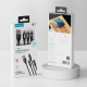 Câble De Charge Et De Transfert De Données 3 En 1 USB Vers 8 Pin Type C Et Micro USB 3 A Tressé