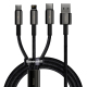 Câble De Charge Et Données 3 En 1 8 Pin USB C Micro USB Charge Simultanée 3.5 A 1.5 M