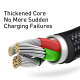 Câble De Charge Et Données 3 En 1 8 Pin USB C Micro USB Charge Simultanée 3.5 A 1.5 M