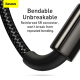 Câble De Charge Et Données 3 En 1 8 Pin USB C Micro USB Charge Simultanée 3.5 A 1.5 M