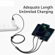 Câble De Charge Et Données 3 En 1 8 Pin USB C Micro USB Charge Simultanée 3.5 A 1.5 M