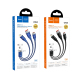 Câble De Charge 3 En 1 USB Vers USB C 8 Pin Et Micro USB Jusqu’à 6A Compatible Huawei 66W Tressé 1 Mètre 20