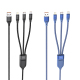 Câble De Charge 3 En 1 USB Vers USB C 8 Pin Et Micro USB Jusqu’à 6A Compatible Huawei 66W Tressé 1 Mètre 20